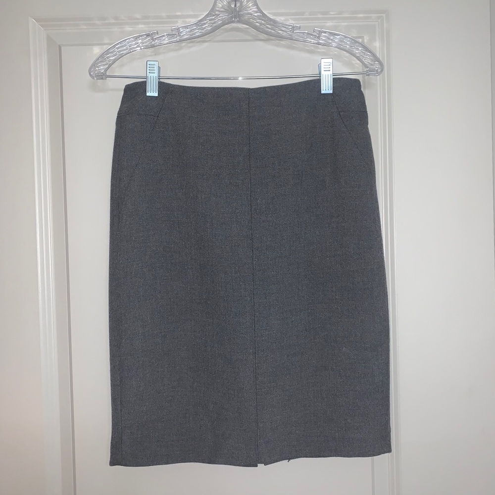 Charcoal Gray Ann Taylor Loft Pencil Skirt